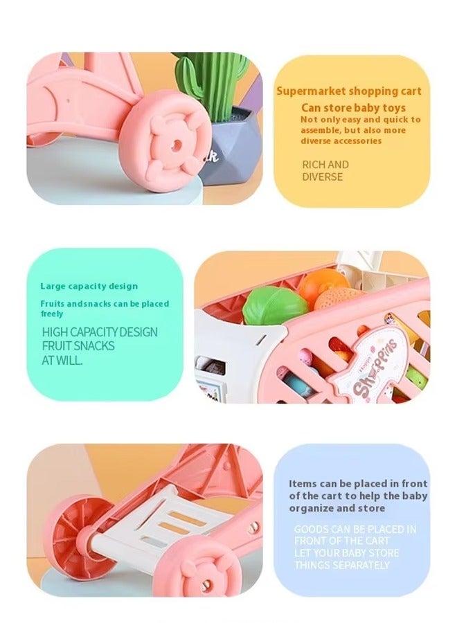 Vixplorn Baby shopping trolley, baby's first ‘mini-mart’, play and learn, unlock the little life, easy to install, parent-child interaction. - Image 3